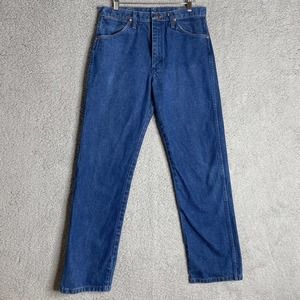 Wrangler Jeans Mens 33x32 Blue Distressed 13MWZ Straight